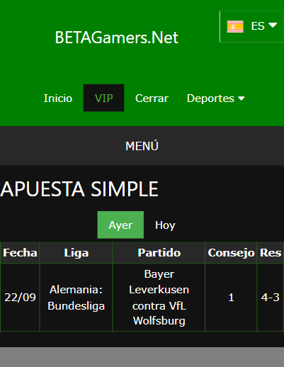 boleto de apuesta vip ganada